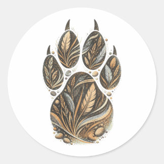 Adesivo Cheetah Botanical Footprint Nature Sticker