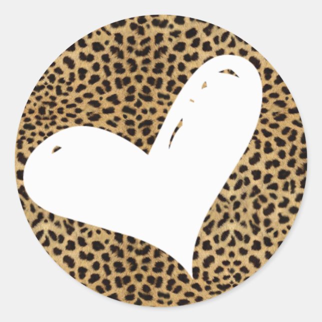 Adesivo Cheetah Heart Sticker (Frente)