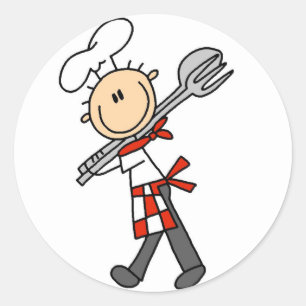Adesivo Chef Com Pinças De Salada