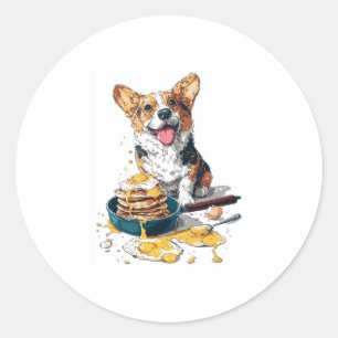 Adesivo Chef Corgi - Cão Cozinhar engraçado