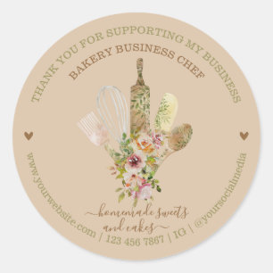 Adesivo Chef de cozinha da loja de Comidas