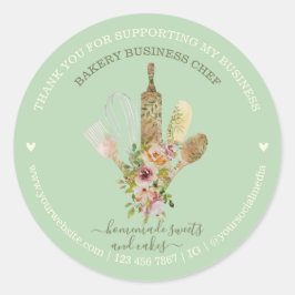 Adesivo Chef de cozinha da restauração de Comidas verdes s