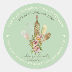 Adesivo Chef de cozinha da restauração de Comidas verdes s