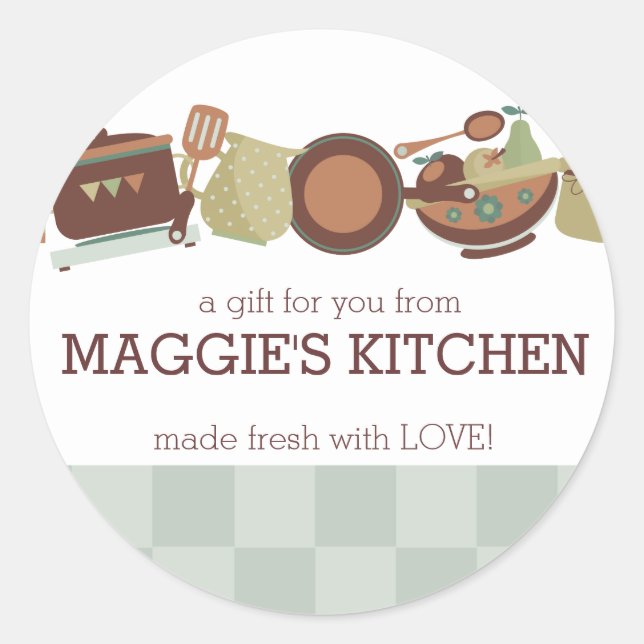 Adesivo Chef de cozinha pote panela utensílios cozinhar ca (Frente)