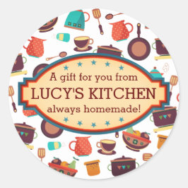 Adesivo Chef de cozinha pote panela utensílios cozinhar ca