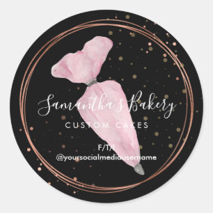 Adesivo Chef de pastelaria de pastelaria de Bolinhas negra