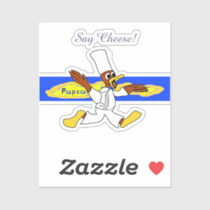 Adesivo Chef Ducky Kazoo Diga Queijo Camera Smile Sticker