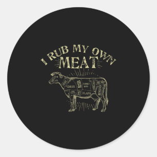 Adesivo Chef Engraçado de Churrasco Tee... eu esfrego minh