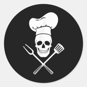 Adesivo Chef Hat Cook Skull Kitchen Barbecue - Ferramentas