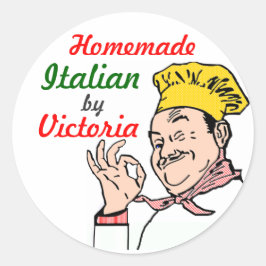 Adesivo Chef Italiano Homemado Personalize-O!