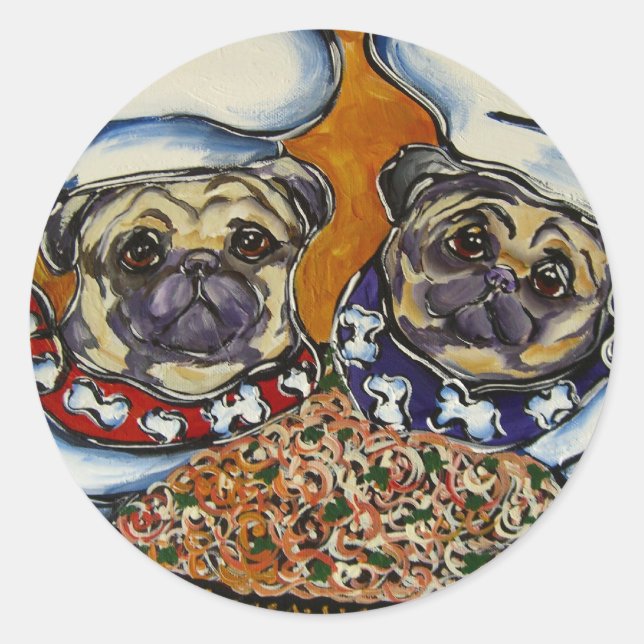 Adesivo Chef Pug (Frente)