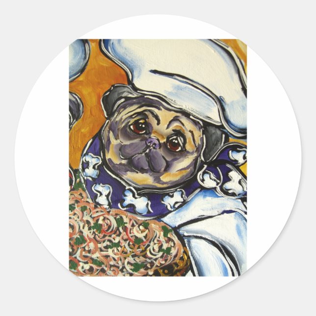 Adesivo Chef Pug (Frente)
