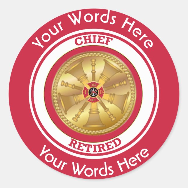 Adesivo Chefe do Fogo Aposentado (Frente)