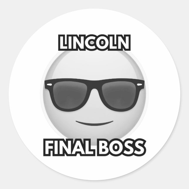Adesivo Chefe Final Lincoln Emoji Legal (Frente)