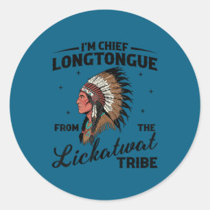 Adesivo Chefe longtongue da tribo nativa lickatwat