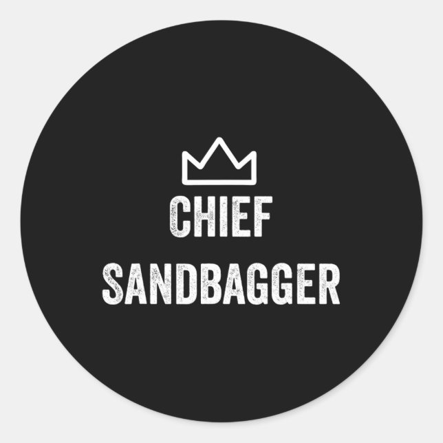 Adesivo Chefe Sandbagger Gift Para Golf Meme Bjj Chess San (Frente)