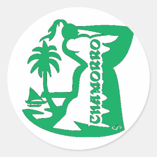 Adesivo Chefe segurando uma pedra latta. Fecho de guam.