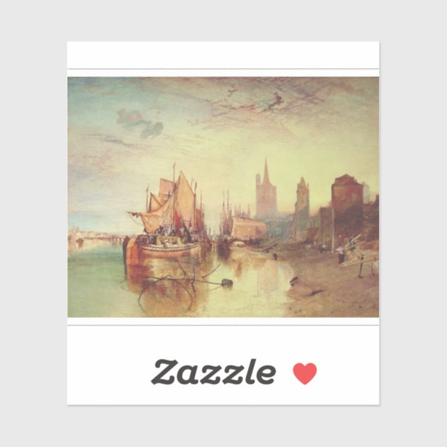 Adesivo Chegada de um Packet Boat por Joseph Turner (Folha)