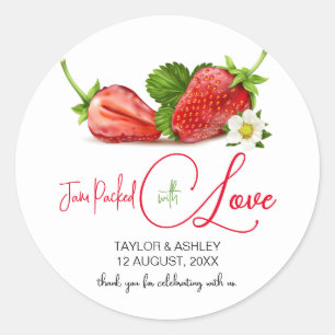 Adesivo Cheio de Amor Morango Fruta   Casamento