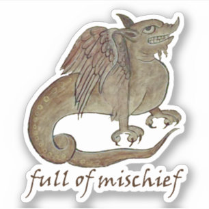 Adesivo "Cheio de Mal" Dragão Vinil Sticker