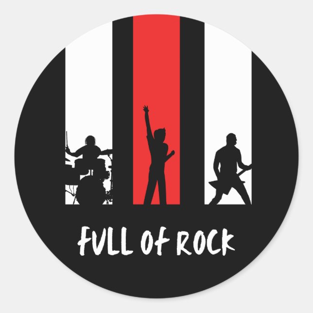 Adesivo Cheio do Rock Classic Round Sticker (Frente)