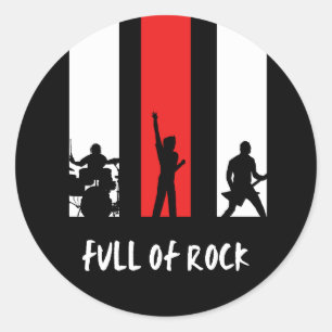 Adesivo Cheio do Rock Classic Round Sticker