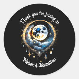 Adesivo Cheio lua estrelada céu celestial