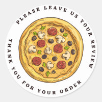 Cheio Pizza Cor Revisão da Licença Obrigado