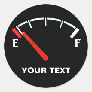 Adesivo Cheio/vazia do reservatório de gás de combustível