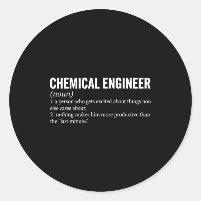 Adesivo Chemical Engineer Profession Definition Engineerin (Frente)