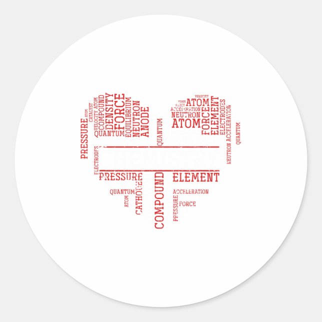 Adesivo Chemist Valentines Day Gift Science Chemistry  (Frente)