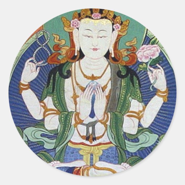 Adesivo Chenrezig Divindade da Compassividade (Frente)