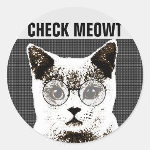 Adesivo Cheque Meowt, Gatos Engraçados.