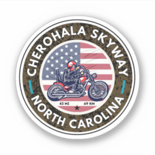 Adesivo Cherohala Skyway Tennessee para Carolina do Norte