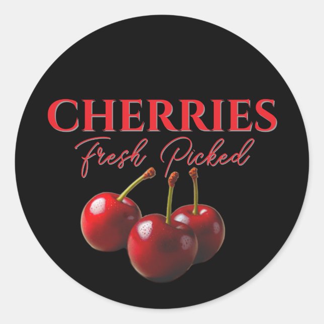 Adesivo Cherries fresh picked  (Frente)