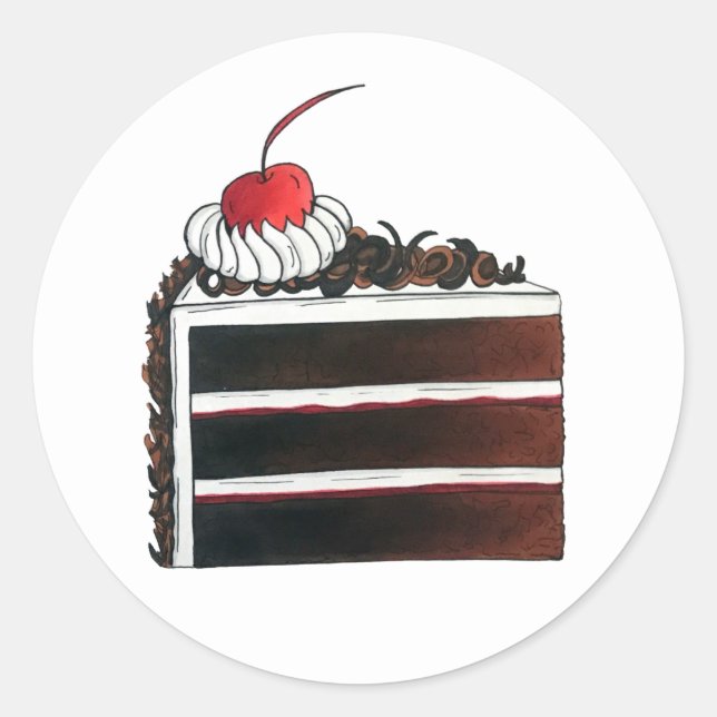Adesivo Cherry Black Forest Cake Compro Bateria de Bateria (Frente)