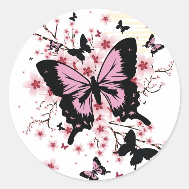 Adesivo Cherry Blossom Butterflies  (Frente)
