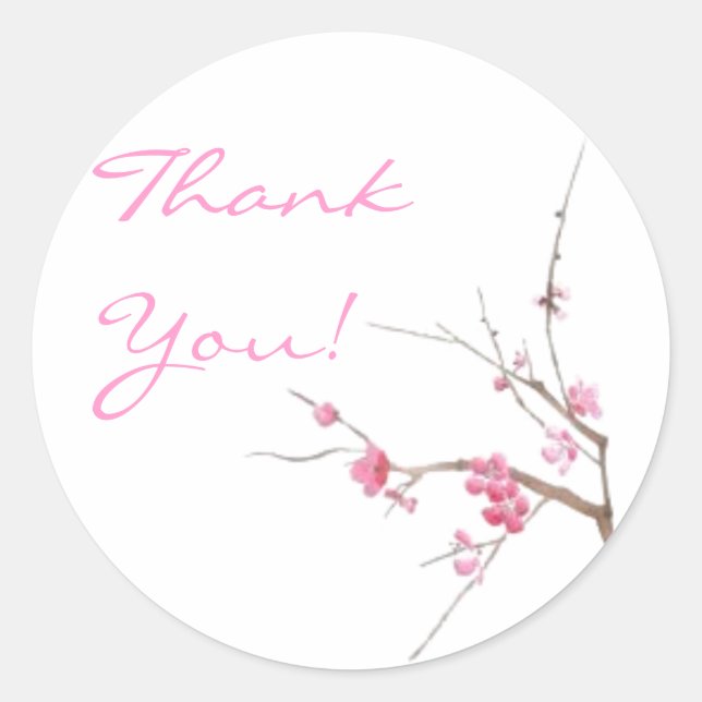 Adesivo Cherry Blossom Obrigado Sticker (Frente)