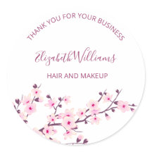 Cherry Blossom Pink White Obrigado