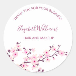 Adesivo Cherry Blossom Pink White Obrigado