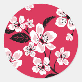 ADESIVO CHERRY BLOSSOM - SAKURA (RED) SQUARE STICKKKKKER