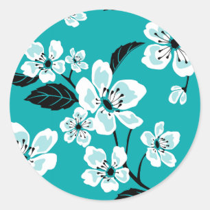 ADESIVO CHERRY BLOSSOM - SAKURA (TEAL)