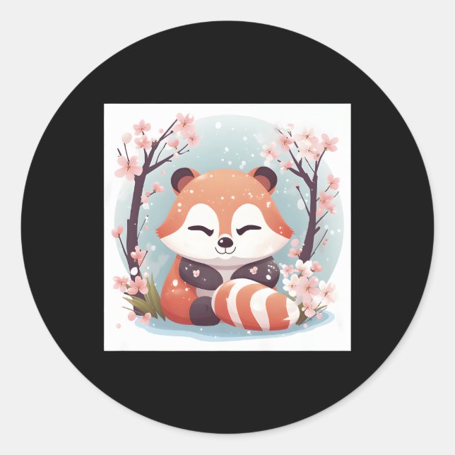 Adesivo Cherry Blossom Sonha Red Panda T Derrete Ele (Frente)