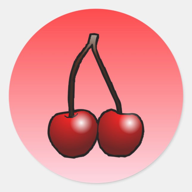 Adesivo Cherry - Classic Round Sticker (Frente)