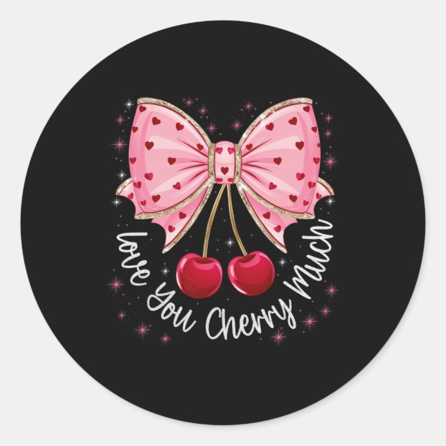 Adesivo Cherry E Arcos Cute Cherry Te Ama Muito V (Frente)