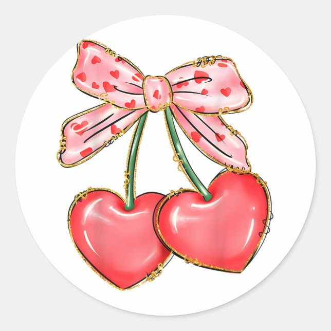 Adesivo Cherry E Coquette Eu Te Amo Muito Valenti (Frente)