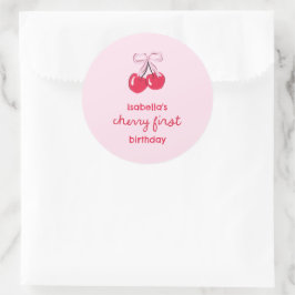 Adesivo Cherry First Birthday Coquette Arco Favor