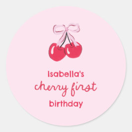 Adesivo Cherry First Birthday Coquette Arco Favor