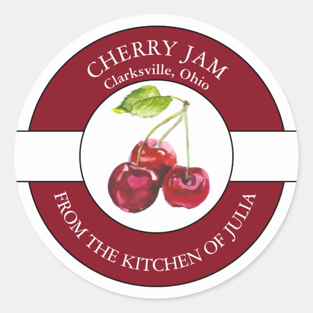 Adesivo Cherry Jam Label (Frente)