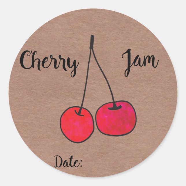 Adesivo Cherry Jam Labels (Frente)